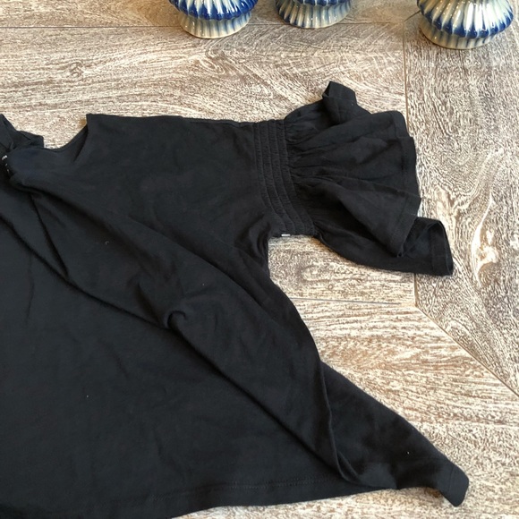 14th & Union Ruffle Sleeve Top in Black - Picture 7 of 9